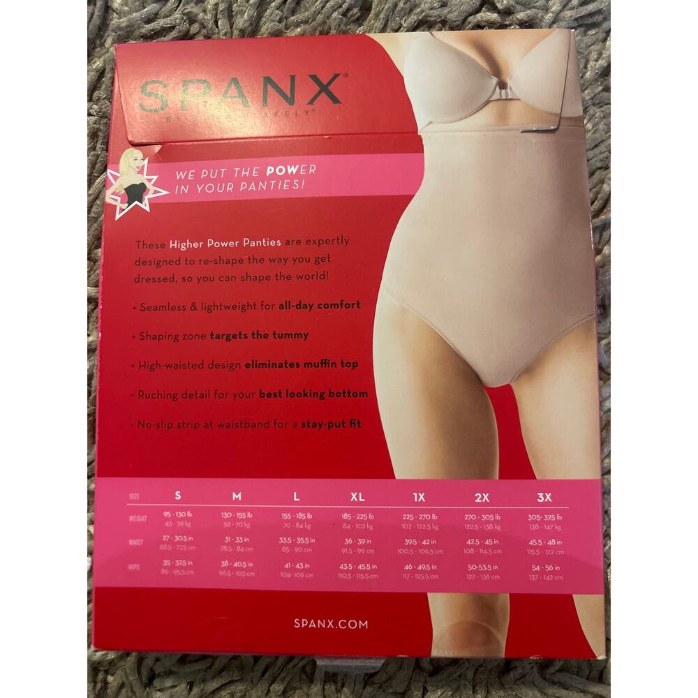 SPANX Higher Power Panties in Soft Nude Size Small S NEW with Package Shaping - Picture 3 of 5